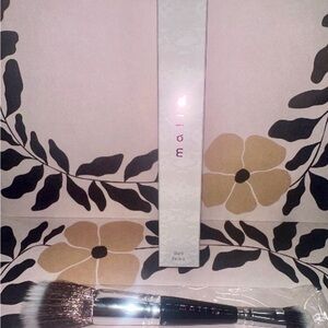 Black Mally Makeup Brush with Silver Duo Handles Double Sided Makeup Brush